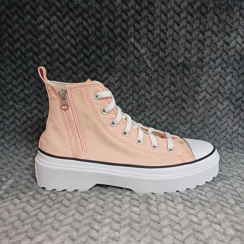 Converse Chuck Lugged Lift Women's Hi Platform Sneaker Coral Peach Canvas Size 9